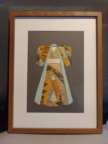 Cadre kimono pliage papier 