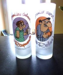 2 Verres à Orangeades "les Bidochons"