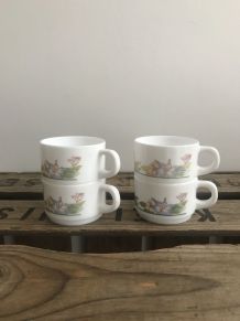 4 tasses à café arcopal