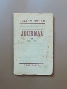 Journal- Tome 1- 1928-1934-  Julien Green- Librairie Plon   