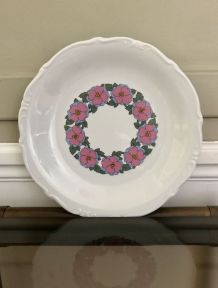 Plat fleuri porcelaine Allemande années 80