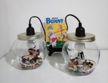 Ensemble de 2 lampes de chevets enfants Looney Tunes