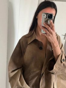 Veste anorak trench oversize long