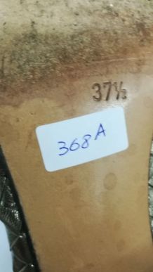 368A* Voltan - superbes escarpins bronze tout cuir (37,5)
