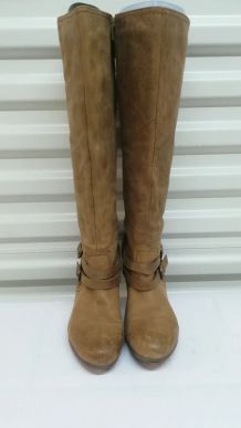 247B* ERAM jolies bottes brunes en cuir (40)