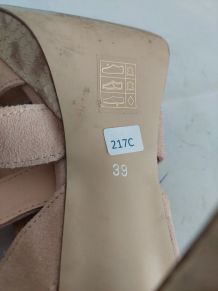 217C* EYE sexy sandales beige cuir (39)