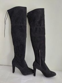 215C* jolies cuissardes noires high heels (43)