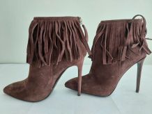 211C* Spaziomoda - sexy bottillons bruns full cuir (40)