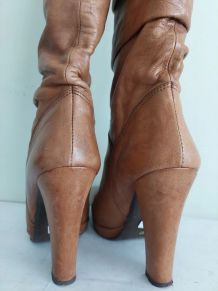 212C* OVYE jolies bottes marron en cuir (37)