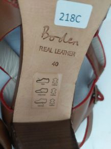 218C* BODEN sexy sandales brunes full cuir (40)