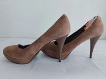 176C* CECIL jolis escarpins taupe high heels (41)