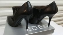 163B* EDEN bottines noires tout cuir (pointure 40)