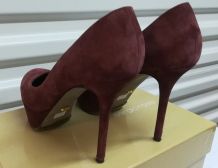 Sergio Rossi - escarpins luxe bordeaux tout cuir (38,5)