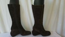 384B* Colori -superbes bottes marron originales tout cuir (3