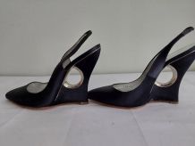 113C* Casadei - sexy sandales noires tout cuir (39)