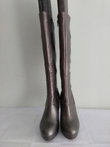 111C* San Marina - sexy bottes tout cuir bronze (38)