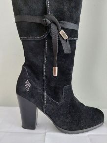 MEL &amp; CO jolies boots noires cuir (41)