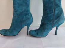 35C* Pura LOPEZ sexy bottes bleues tt cuir luxe (40)