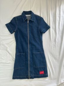 robe en jean à zip