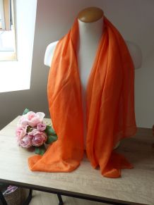 Grand Foulard Etole Orange