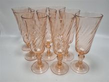 Ensemble de 9 flûtes vintage Rosaline
