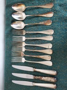 Lot Couvert En Argent Et Inox Goh