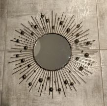 Miroir métal vintage (diam. 57cm)