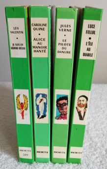 Lot 4 Anciens Livres Hachette Bibliothèque Verte