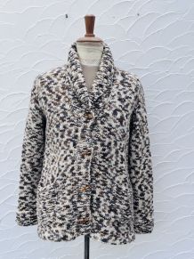 Cardigan en laine fait main