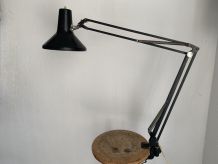 Lampe vintage 1960 d'architecte Luxo L1 noire design mid-cen