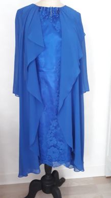 Robe de cérémonie 2 en 1 avec dentelle, création unique