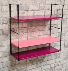 Etagere string acier vintage h49x49x17 dans son jus 1960 a 7