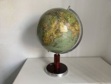 Globe vintage 1950 terrestre allemand Colomb mappemonde - 53