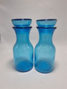 Paire de pots Lever bleus