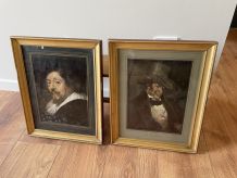 Paire de portraits