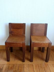 Paire de chaises enfant art déco 