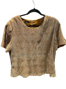 Blouse en dentelle doré vintage 