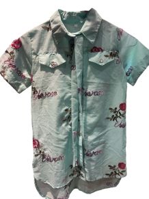 Chemise florale brodé vintage 
