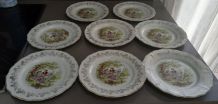 8 assiettes plates porcelaine de Limoges 