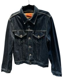Veste en jean bleu marine 