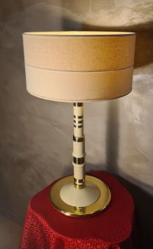 lampe de salon  laiton massif signé 71x40  espagne  en tres 