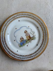 Set assiettes pour enfants, Limoges, vintage