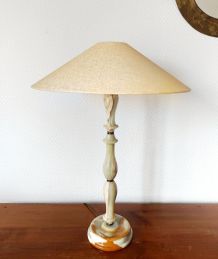 Lampe en onyx 62cm vintage 1970