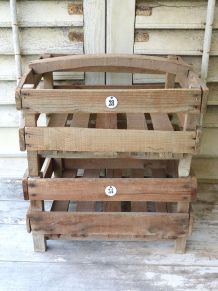 Paire de clayettes vintage