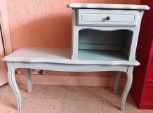 TABLE TELEPHONE (OU MEUBLE TELEPHONE) VINTAGE, EN BOIS