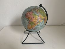 Globe vintage 1960 terrestre verre mappemonde Perrina - 24 c