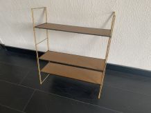 Etagère vintage 1960 String murale bois doré - 60 x 50 cm