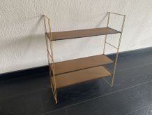 Etagère vintage 1960 String murale bois doré - 60 x 50 cm