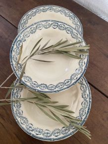 Assiettes creuses terre de fer Salins modele Provence.