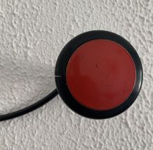 Portemanteau vintage 1960 rouge et noir 3 patères mural - 45